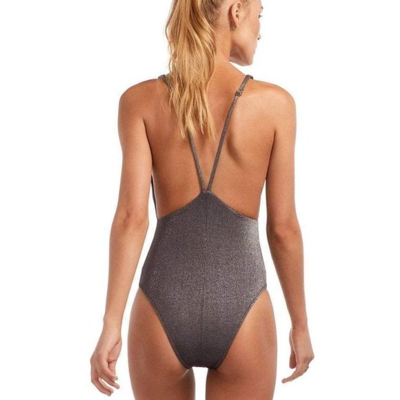 Vitamin A Shimmering Gray One Piece Swimsuit - Picture 3 of 10